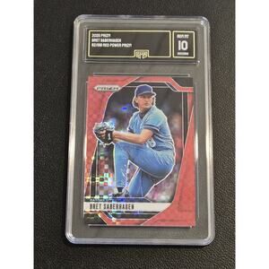 2025 Panini Prizm #124 Bret Saberhagen Red Power Prizm GMA 10 #/99